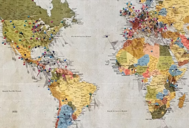 Global image with pins