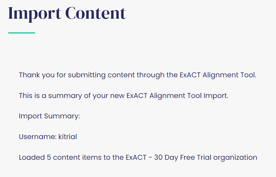 Submitted Items