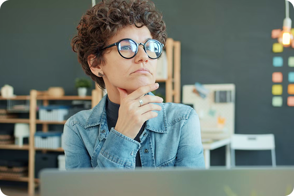 Photo of a Person Thinking